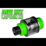 Captain X3 - ADV Kit- "ALL DAY VAPE KIT" (13ML Expansion Tank) Replacement Glass Kit by Inked ATTY