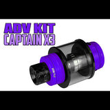 Captain X3 - ADV Kit- "ALL DAY VAPE KIT" (13ML Expansion Tank) Replacement Glass Kit by Inked ATTY